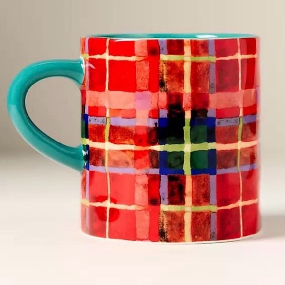 Anthropologie Other - Anthropologie NWT Tartan Plaid Stoneware Mug